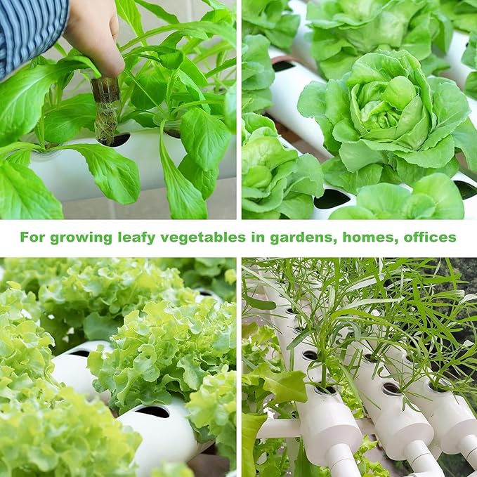 Hydroponics Growing System Kitindoor Hydroponics Growing System108 Plant Sites 3 Layers Food-Grade PVC-U Pipes Hydroponic Grow Kit Gardening System For VegetablesFruitsherbaceous(Upgraded Version)