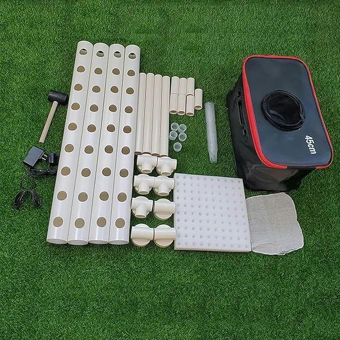 System Hydroponic PVC Tubes Hydroponic Culture System 36 Holes Large Grid Planting Basket Suitable for Beginners with Water Tank