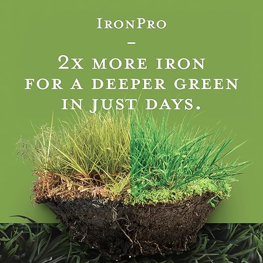 Earth Science IronPro Fast Acting Lawn Garden Iron Supplement–5 lb–Deep Green Results for Grass Flowers Vegetables &amp Shrubs Non-Staining &amp Non-Burning Easy Apply Formula Covers 1600 Sq.
