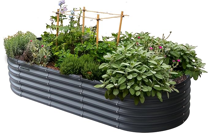 VegTub Modular Metal Raised Bed Kit - Charcoal