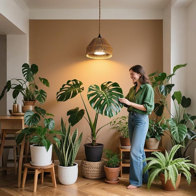 30W Suspended Indoor Plant Growth Light 24-Hour Cycle Timer 4000k Full Spectrum LED Suitable for Large Tall Plants Gardens Flowers and greenhouses Suspended Plant Pendant Light
