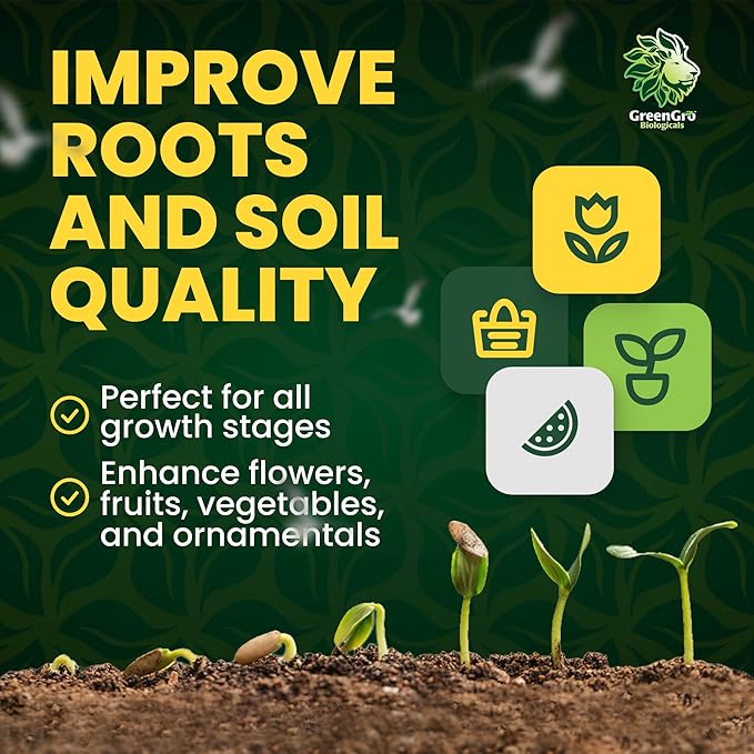 GreenGro Peruvian Seabird Guano Organic Plant Fertilizer with Nutrients for Indoor and Outdoor Plants Hydroponic Gardens Soil Mix and Compost Tea