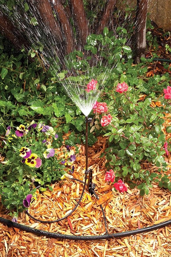 Rain Bird LNDDRIPKIT Drip Irrigation Landscape/Garden Watering Kit with Drippers Micro-Bubblers Micro-Sprays