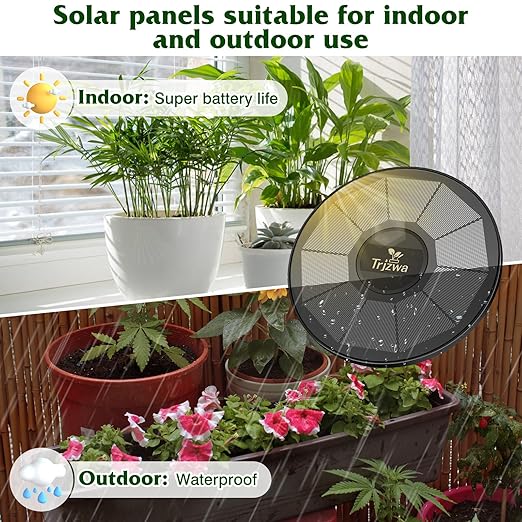 Solar Irrigation System Kit with Automatic Watering Computer Drip Irrigation for Garden Balcony Greenhouse Supports 15 Potted Plants 15 Meter Hose