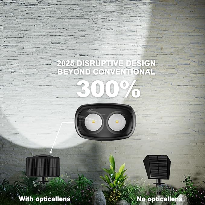 Solar Spot Lights Outdoor Waterproof IP68 1000LM Super Bright LED Landscape Lighting with 9 Colors 3 Brightness Fixable Colors for Yard Pathway Garden House Lawn (2 Pack)