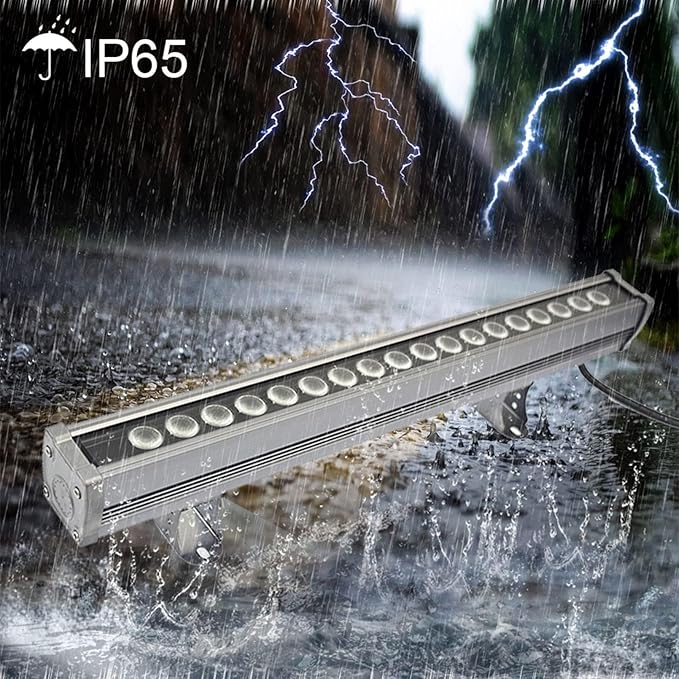 18W LED Wall Washer Light Strip - IP65 Waterproof Outdoor Spotlight for Landscape Patio Garden &amp Church Lighting - AC85-265V Warm White Energy-Efficient Beam