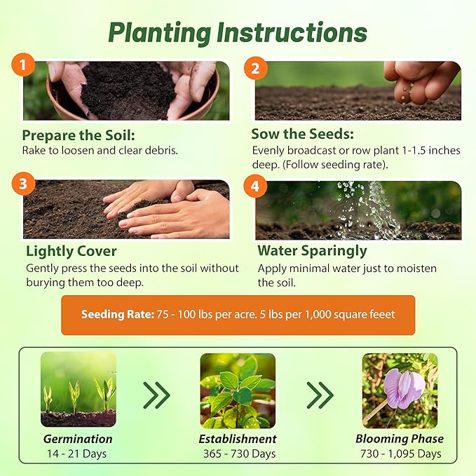 Outsidepride Austrian Winter Peas Seeds for Planting – 50 lbs Bag (Cool-Season Cover Crop High-Protein Deer Food Plot Seed) Field Peas Cover Crop Seeds Spring Mix for Soil Health &amp Forage