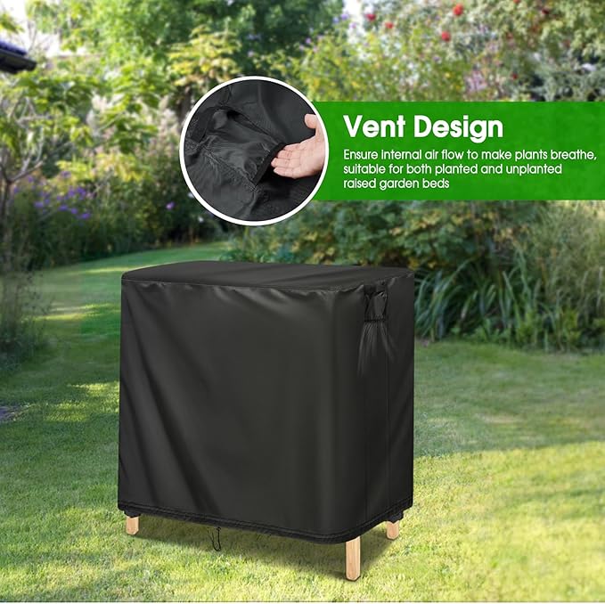Cover for Raised Garden Bed 34 x 18 x 30 inch Waterproof Elevated Flower Bed Covers for Winter Raised Tall Planter Box Cover for Outdoor Protection