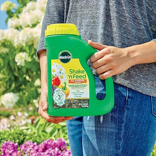 Miracle-Gro Shake 'N Feed All Purpose Plant Food - Outdoor and Indoor Plant Food for In-Ground and Containers Feeds for up to 3 Months 4.5 lbs. (6-Pack)