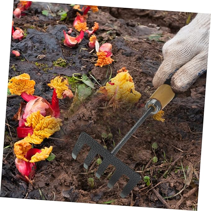 Generic 1set Garden Tools Kit Portable Garden Shovel Rake Gardening Tools Handles for Home Gardening Planting Outdoor Use