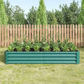 Heavy-Duty Galvanized Steel Raised Garden Bed for Outdoor Vegetable Herb and Flower Planting – Rust-Resistant &amp Durable (Green with 6x3x1ft)