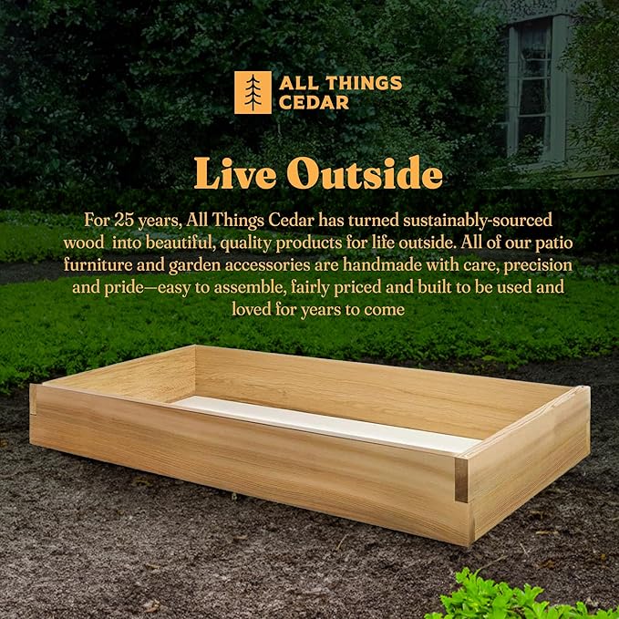 All Things Cedar 4-ft X 2-ft Raised Garden Planter Bed Western Red Cedar Build