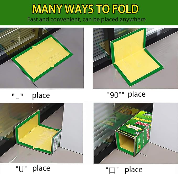 Ezoon 24 Pack Large Mouse Glue Traps with Enhanced Stickiness Sticky Rat Snake Mouse Traps Pad Board for House Indoor Outdoor Easy to Set Extra Large (8.3 x 12)