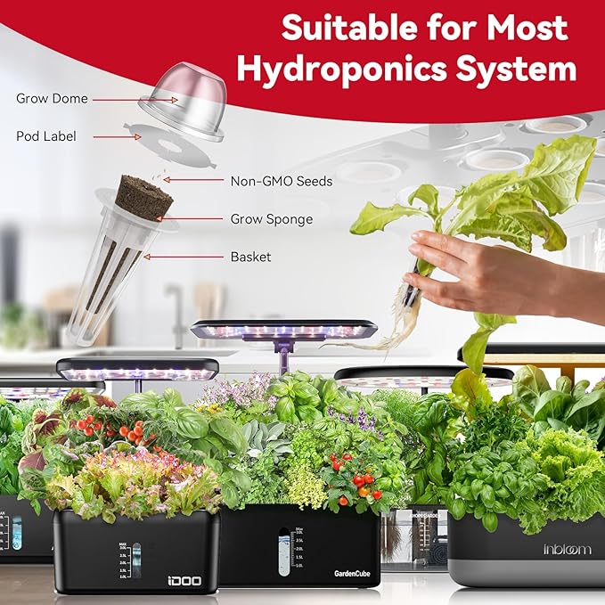 inbloom Hydroponics Growing System 12 Pods and Fruit Seed Pod Kit
