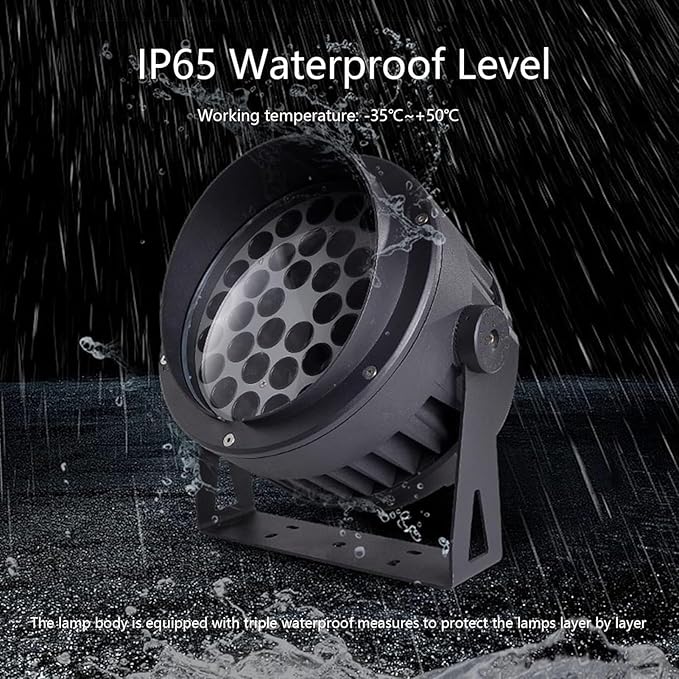 Ground LED Landscape Lights 85-265V Outdoor Rotation Spotlight IP65 Waterproof Adjustable Led Beam Light for Yard Step Lawn Building External Wall Lighting(Yellow18W)