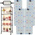 GHodec 40W Panel Grow Lights for Indoor Plants544LEDs Full Spectrum Grow Lights for Under Cabinet Plant Grow Lamp with 4/8/12H Timer5 Dimmable Levels for Plants Growing (4Pack)