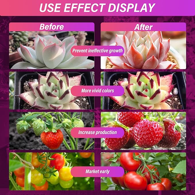 LED Grow Lights 3 Heads Red Blue White Full Spectrum Plant Light with Clamp for Indoor Plants Seed StartingIndoor Grow Lamp with Remote Control10-Level DimmableAuto On Off Timing 3 9 12Hrs