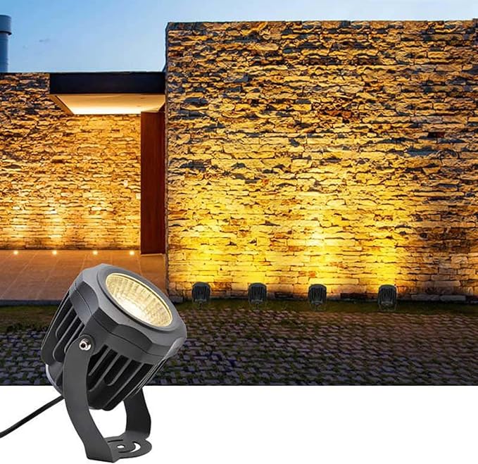 LED Beam Spot Lights Outdoor Spotlights COB Tree Lighting IP65 Waterproof Landscape Floodlights for Garden Villa Courtyard Lawn(Warm White20w)