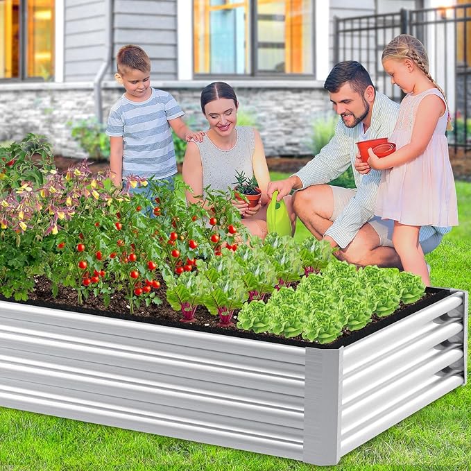 6x3x2ft Fabric Raised Garden Bed liner for Planter Raised Beds Garden Grow Bed Bags to Grow Vegetables Flowers Fruits Herbs and Succulents Rectangle Planting Container for Outdoor 269 Gallon