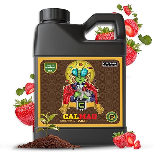 Cronk Nutrients CalMag 2-0-0 - Calcium Magnesium and Iron Plant Fertilizer – Compatible with Soil Soilless and Hydroponic Garden – Correct Common Deficiencies for Indoor &amp Outdoor Plants 1L