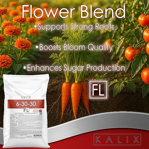 KALIX 6-30-30 Water Soluble Fertilizer | High Phosphorus &amp Potassium Bloom Booster for Flowers Fruits Vegetables Lawns &amp Ornamentals | Promotes Root Development Bud Set &amp Vibrant Bloom