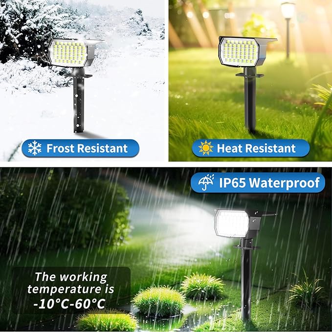 Bundle of Tadyreal 46 LED Solar Spot Lights Outdoor Cool White10 Pack + 46 LED Solar Spot Lights Outdoor Cool White 2 Pack