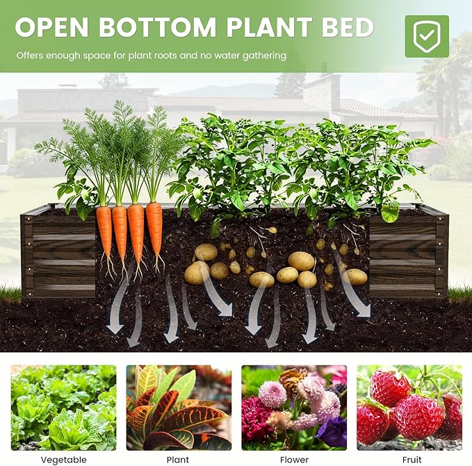 DoCred Crop Cage with Raised Garden Bed 84.6 x 45.3 x 59 Plant Protection Tent Garden Cages with Window 2 in 1 Galvanized Raised Garden Bed Kit and Mesh Cover for Garden Yard Lawn