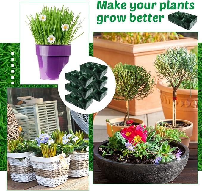 Gerrii 6 Pack 35 Gallon Fabric Raised Garden Beds Rectangle Garden Planting Bed with 6 Divided Grids Drainage Holes 4 Pcs Warehouse Gloves for Vegetables Flowers Tomatoes Herb(Polypropylene Cotton)