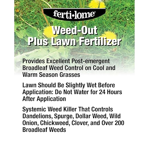 Fertilome (10923) Weed-Out Plus Lawn Fertilizer 25-0-4 (40 lbs.)