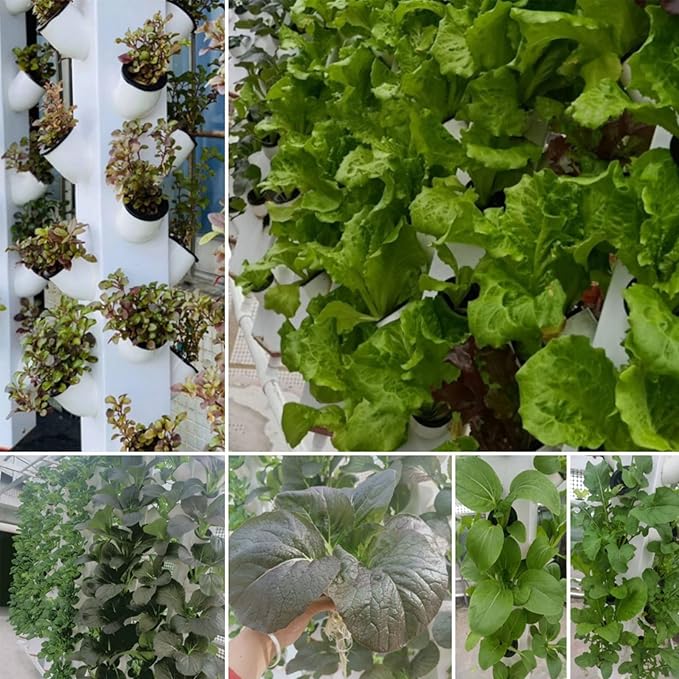 56 Pods Indoor Garden Hydroponics Growing System with Wheels Vertical Vegetable Planter Tower with Water Pump &amp Timer Year-Round Planting for Indoor