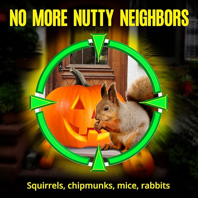 Squirrel Repellent Outdoor 12 Pouches Chipmunk Repellent Outdoor for Bird Feeders Natural Squirrel Deterrent Keep Squirrels Out of Garden Yard Squirrel Repellent for Attic Cars Engines Roof