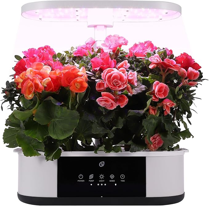 Litake 12 Pods Hydroponics Growing System Indoor Garden with 3 Planting Modes Up to 16 120 LED Light Fixed Hook Timer Silent Pump System for Home Kitchen Gardening GS1 Mini