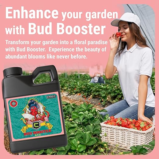 Cronk Nutrients Bud Booster - Best Budding Fertilizer for Maximum Blooms - Hydroponic Nutrients for The Bloom Phase - Balanced pH Formula - Suitable for Soil Soilless and Hydroponic Systems 500mL