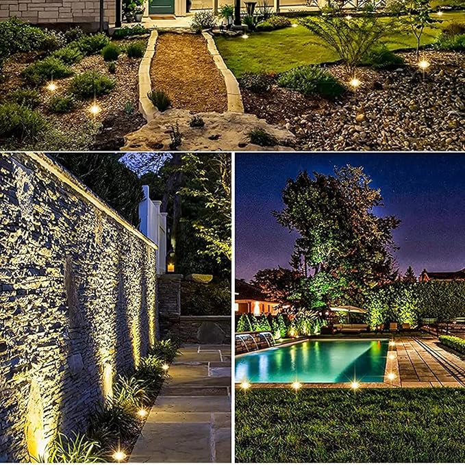 IP66 Waterproof LED Underground Lights - 3W Recessed Garden Lights for Walkway Driveway Deck and Patio - AC85-265V Landscape Lighting (White)