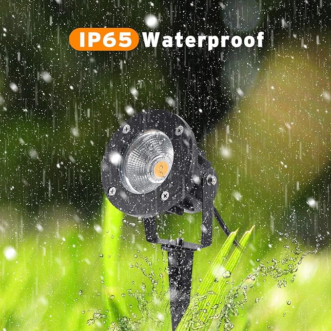 Led Landscape Light High Power 18W 120V AC Warm White Waterproof Landscape Spotlights for YardPatioLawn Wall FloodDriveway (2 Packs)