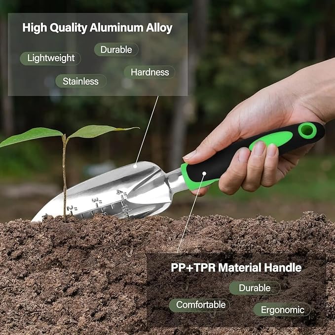 8pcs Pruning Shears Scissors Garden Tool Set Duty Aluminum Weeder Gardening Hand Tools Kit Transplanter Ergonomic Handle