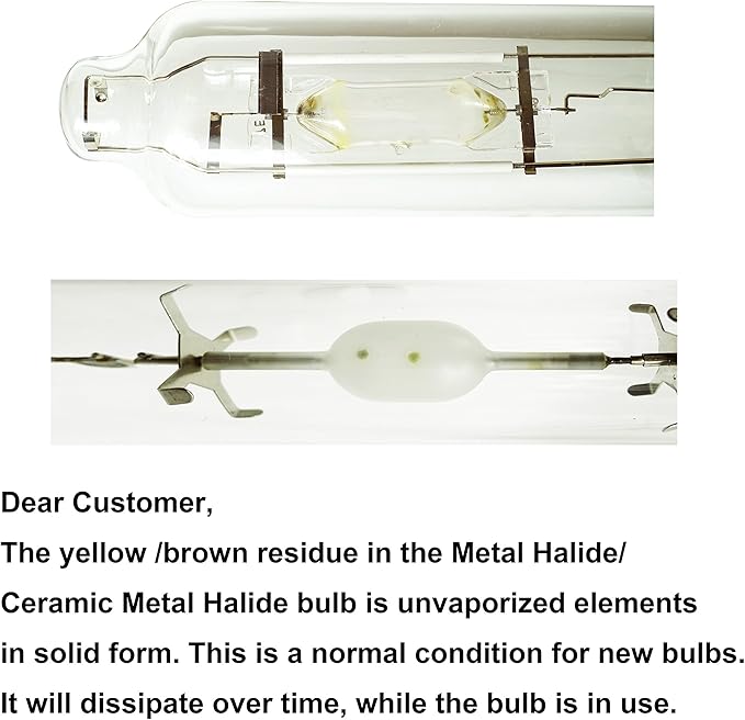 6000K 1000W Double Ended Metal Halide Grow Light BulbHigh PAR Enhanced Blue and Violet Spectrum for Horticulture Hydroponic and Indoor Plants Grow BulbCCT 6000K95000 LumensHID Lamp