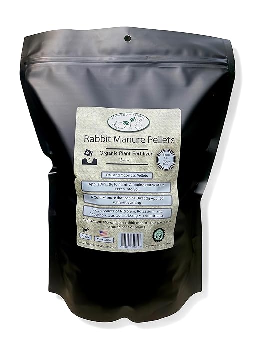 Rabbit Manure Fertilizer. 2-1-1 N-P-K. 2lb Bag of Dry Pellets
