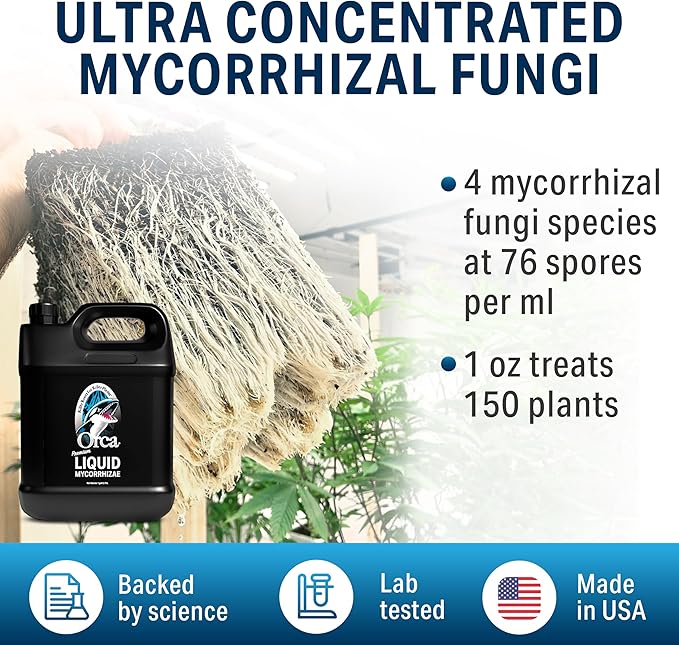 100 ml Orca Liquid Mycorrhizae for Plants - Mycorrhizal Fungi Root Stimulator and Booster - Enhance Plant Success with Microbes for Soil