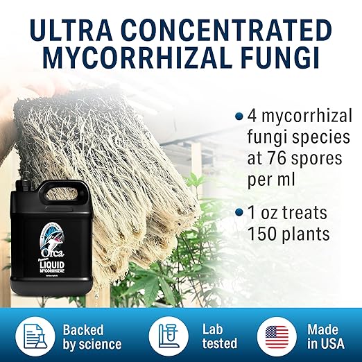 16 oz Orca Liquid Mycorrhizae for Plants - Mycorrhizal Fungi Root Stimulator and Booster - Enhance Plant Success with Microbes for Soil