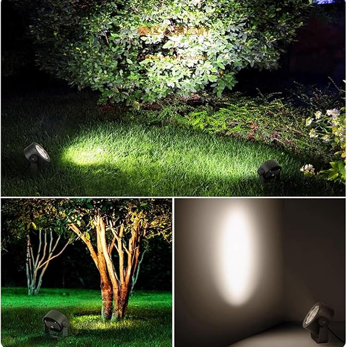 Led Beam Lamp - Outdoor Led Spot Lights IP66 Waterproof Projection Spotlight Rotating Landscape Lighting Tree Light for Park Green Lawn Illuminate(Yellow18w)