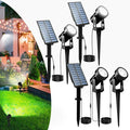 T-SUNUS Solar Landscape Spotlights White 6000K IP65 Waterproof Spot Lights 9.8ft Cable Outdoor Separated Panel for Yard Garden Driveway Porch Walkway Pool Patio