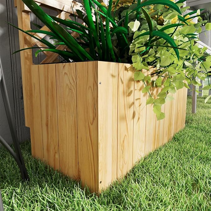 Planter Garden Boxes Outdoor Garden BedPlanter Box Garden Bed for Vegetables Garden Container Planter Raised Beds for Backyard Patio 29.9 W x 13 D x 69.7 H