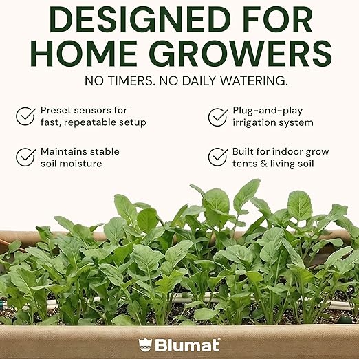 Grow Tent Irrigation Preset Blumat Kit for Small Bed (up to 2' x 4')