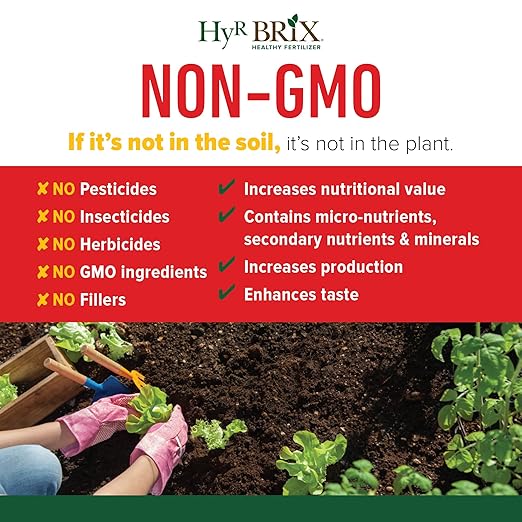 HyR BRIX Slow-Release 5-8-10 Tomato Fertilizer 20lb Bucket - Garden Food with Calcium &amp Essential Micronutrients – Supports Fruit Development Helps Prevent Blossom End Rot