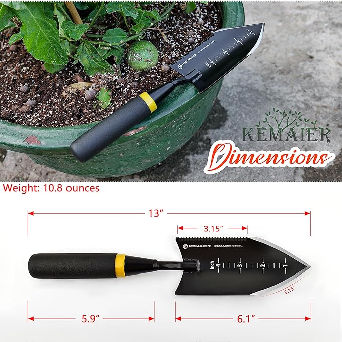 Garden Tool Set - Featuring a Heavy-Duty Stainless Steel Hand Cultivator Transplant Shovel Trowel Crack Weeder and Dandelion Weeder - The Ultimate Unbreakable Gardening Gift