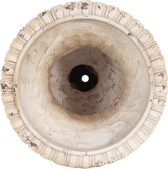 Planter Antique White 19.25'' H
