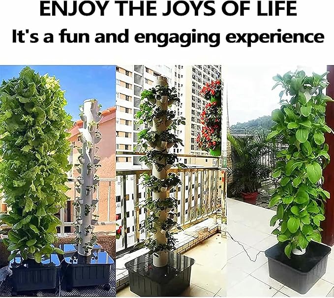 15 Floors 45 Holes Hydroponics Tower Set Hydroponic Vertical Growing System Hydroponic Growing Kit Aquaponics Growing System-*