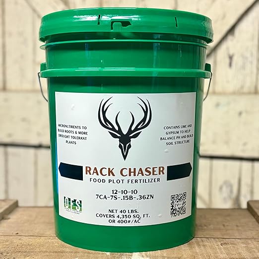 Rack Chaser Premium Food Plot Fertilizer 40 lbs. Coverage 4350 sq. ft. Made in USA by OFS Lawn and Garden Fertilizers