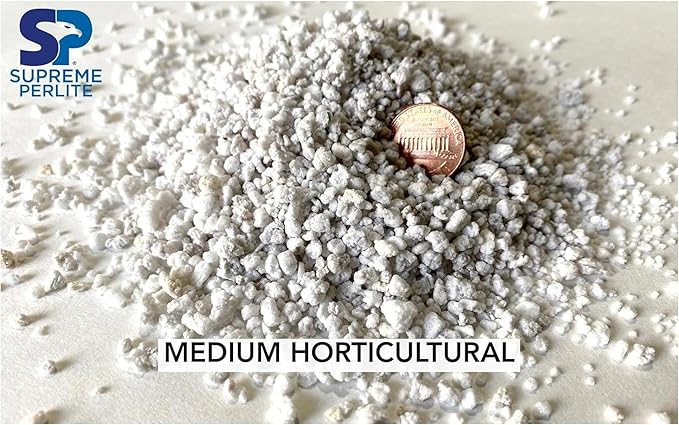 Supreme Perlite 4 Pack Medium Horticultural Perlite for Potting Soil Seed Starting Propagation Organic Gardening &amp Soil Aeration 4 Cu Ft Bag